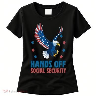 Hands Off Social Security USA Flag Eagle For Women Women's T-Shirt
