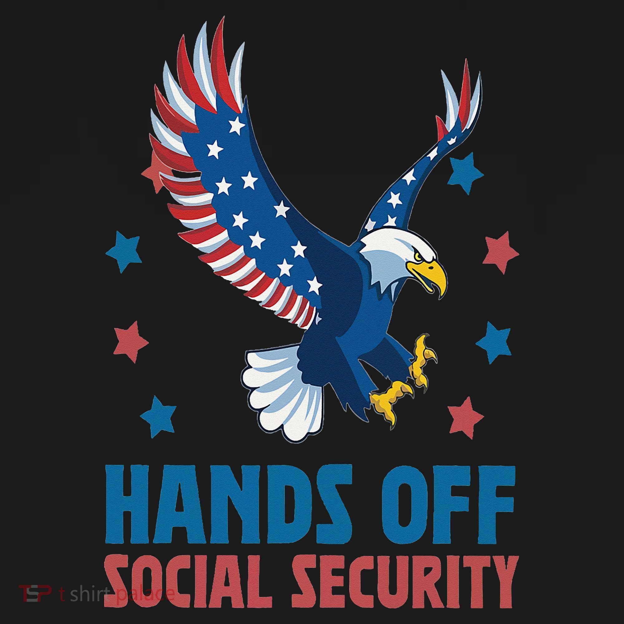 Hands Off Social Security USA Flag Eagle For Women Tote Bag
