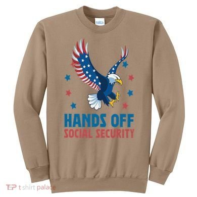 Hands Off Social Security USA Flag Eagle For Women Sweatshirt