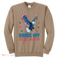 Hands Off Social Security USA Flag Eagle For Women Sweatshirt thumb 0