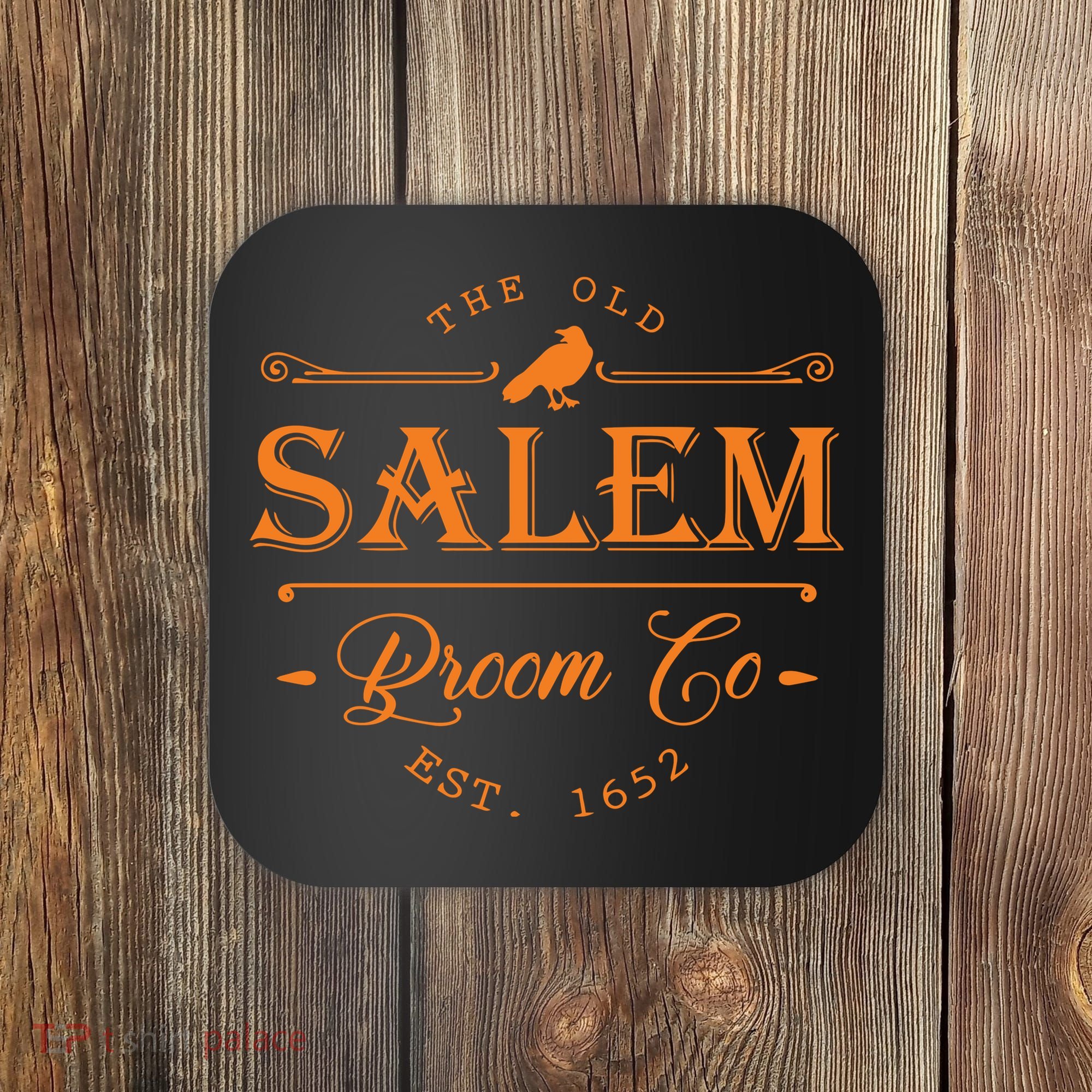 Halloween, Old Salem Broom Company, Halloween Party, Witch, Halloween Gift, Funn Coaster