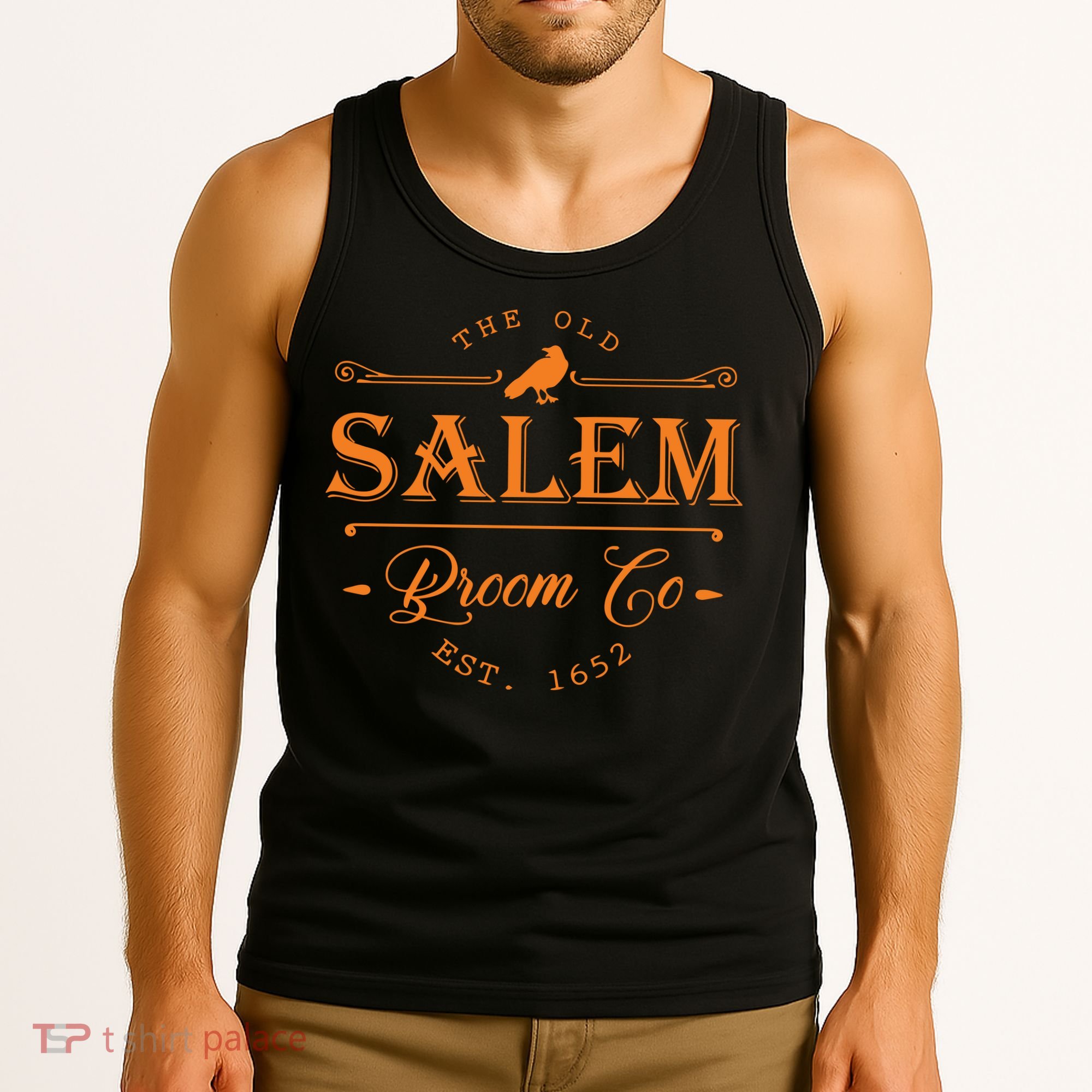 Halloween, Old Salem Broom Company, Halloween Party, Witch, Halloween Gift, Funn Tank Top
