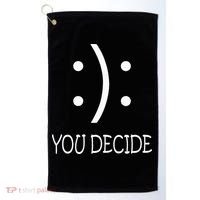 Happy Or Sad You Decide Smile Frown Golf Towel thumb 0
