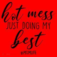 Hot Mess Just Doing My Best #MomLife Mother's Day Santa Hat thumb 1