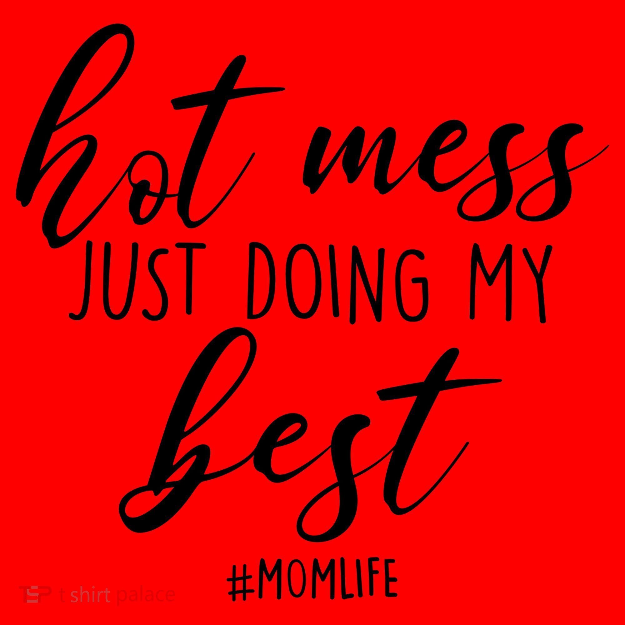 Hot Mess Just Doing My Best #MomLife Mother's Day Santa Hat