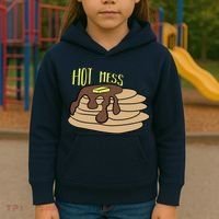 Hot Mess Pancakes Kids Hoodie thumb 3