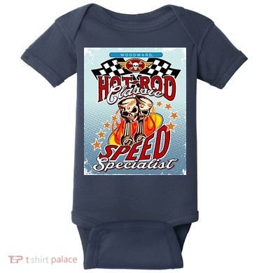 Hot Rod Classic Speed Specialist Woodward Ave Baby Bodysuit