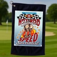 Hot Rod Classic Speed Specialist Woodward Ave Golf Towel thumb 1