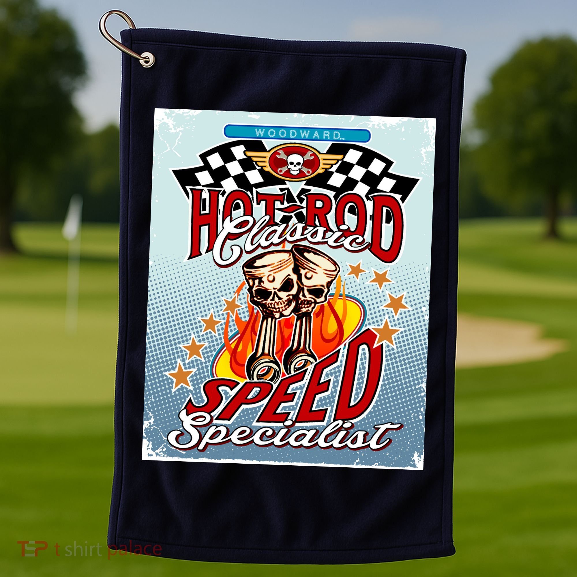 Hot Rod Classic Speed Specialist Woodward Ave Golf Towel