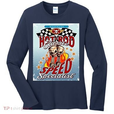 Hot Rod Classic Speed Specialist Woodward Ave Women's Long Sleeve Shirt