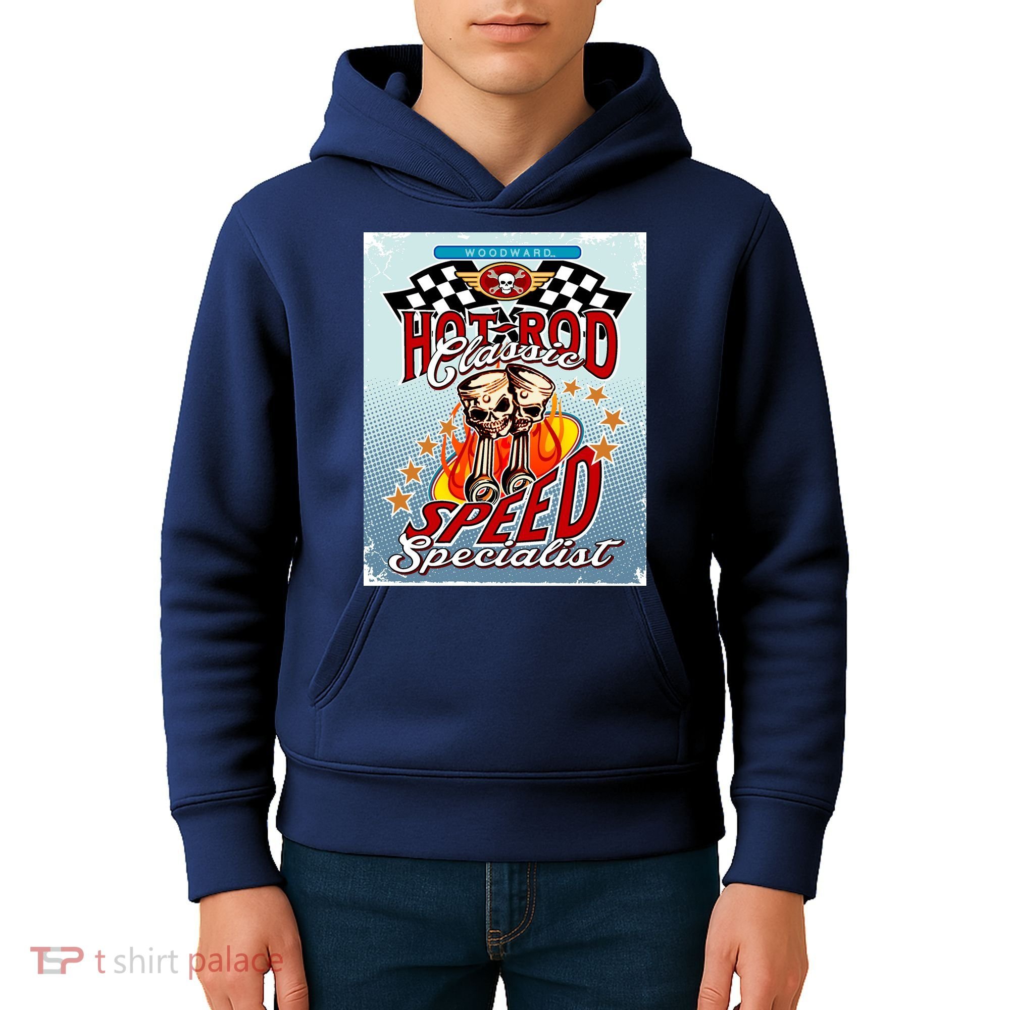Hot Rod Classic Speed Specialist Woodward Ave Kids Hoodie