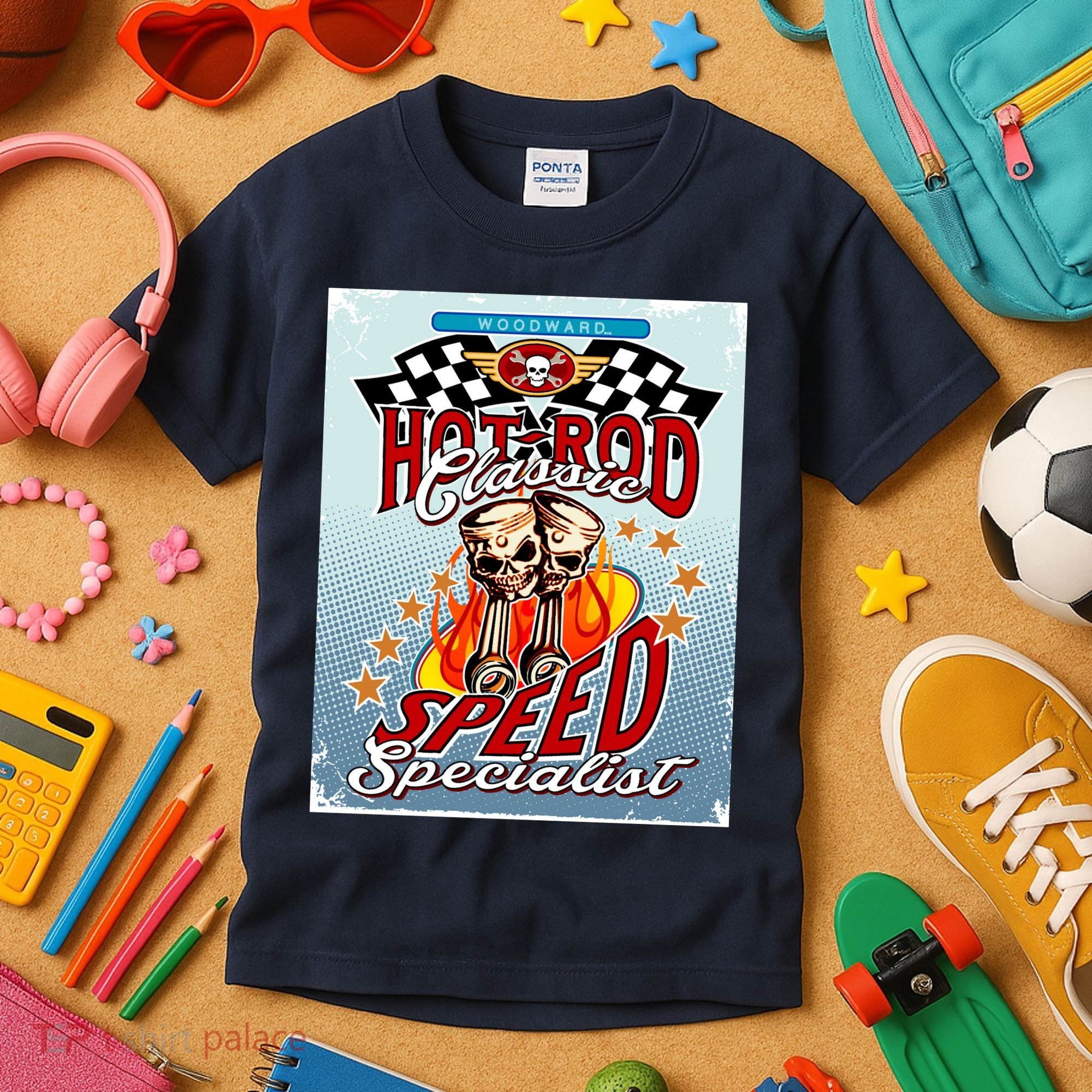 Hot Rod Classic Speed Specialist Woodward Ave Kids T-Shirt