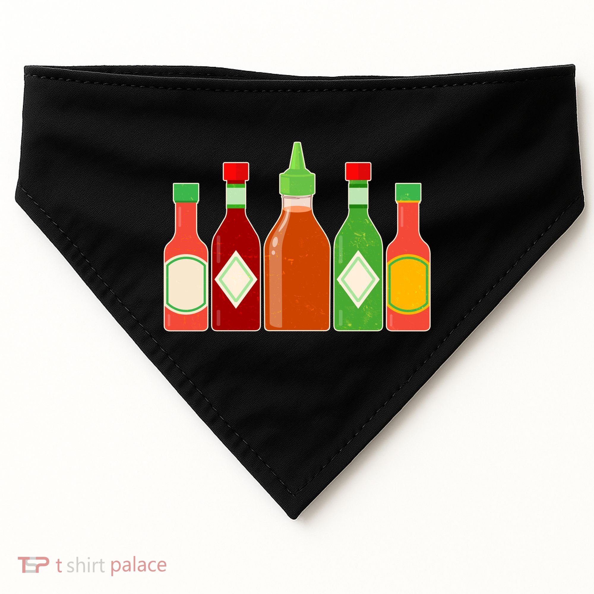 Hot Sauce Bottle Collection USA-Made Doggie Bandana