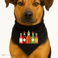 Hot Sauce Bottle Collection USA-Made Doggie Bandana thumb 1