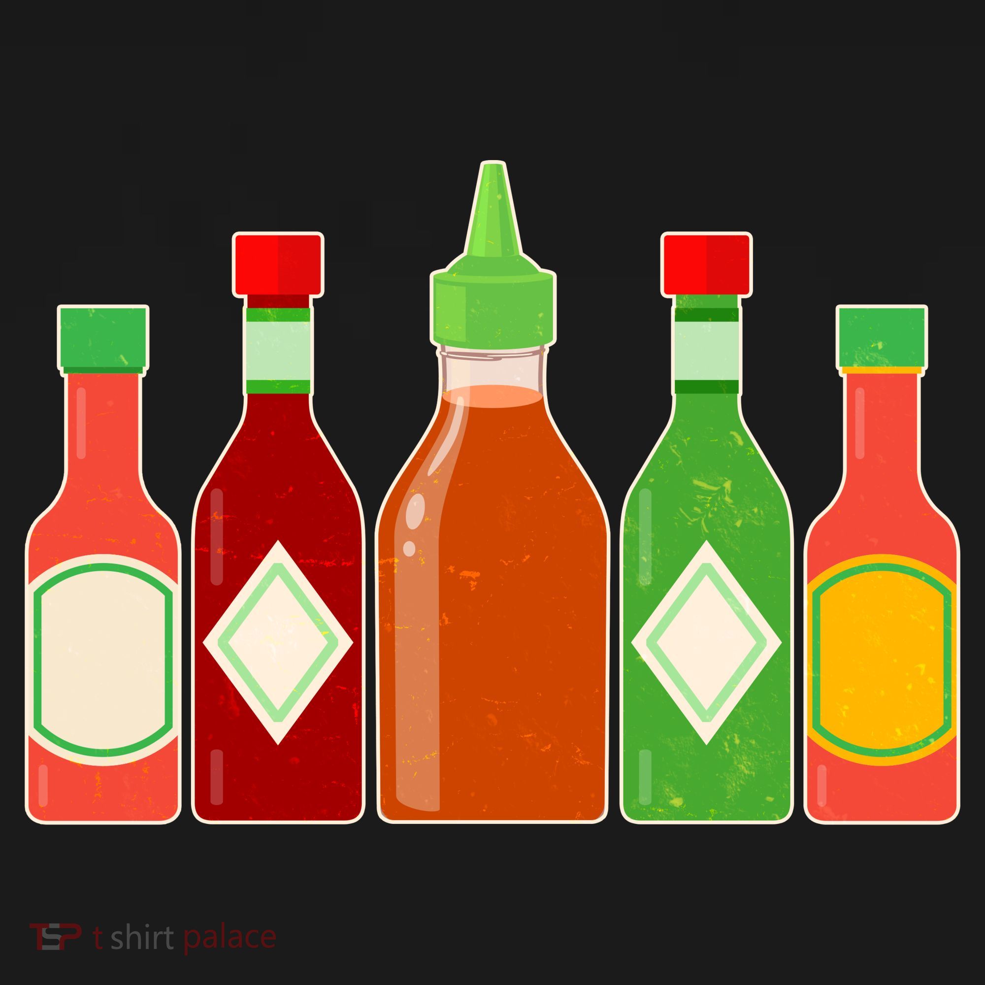 Hot Sauce Bottle Collection USA-Made Doggie Bandana