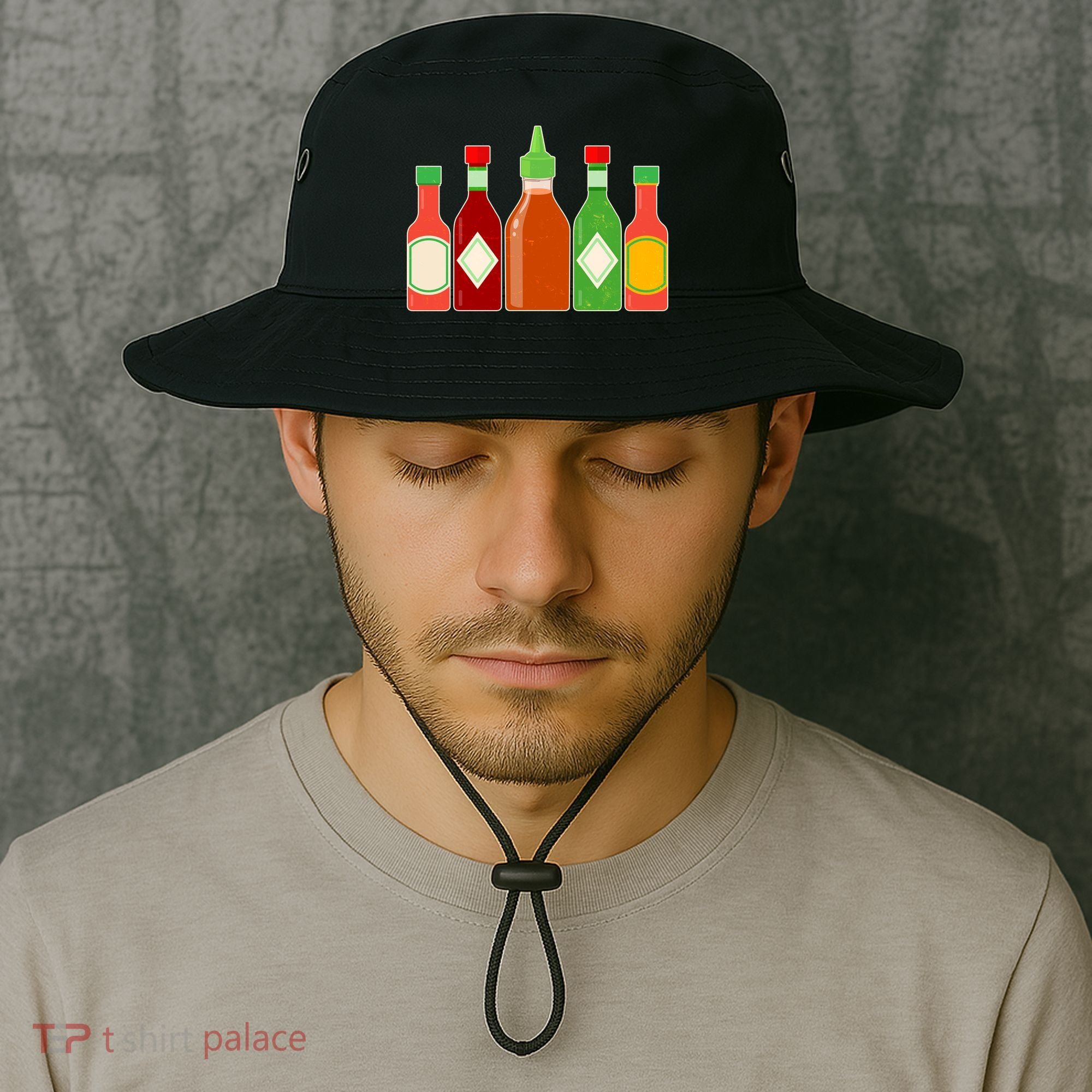 Hot Sauce Bottle Collection Bucket Hat
