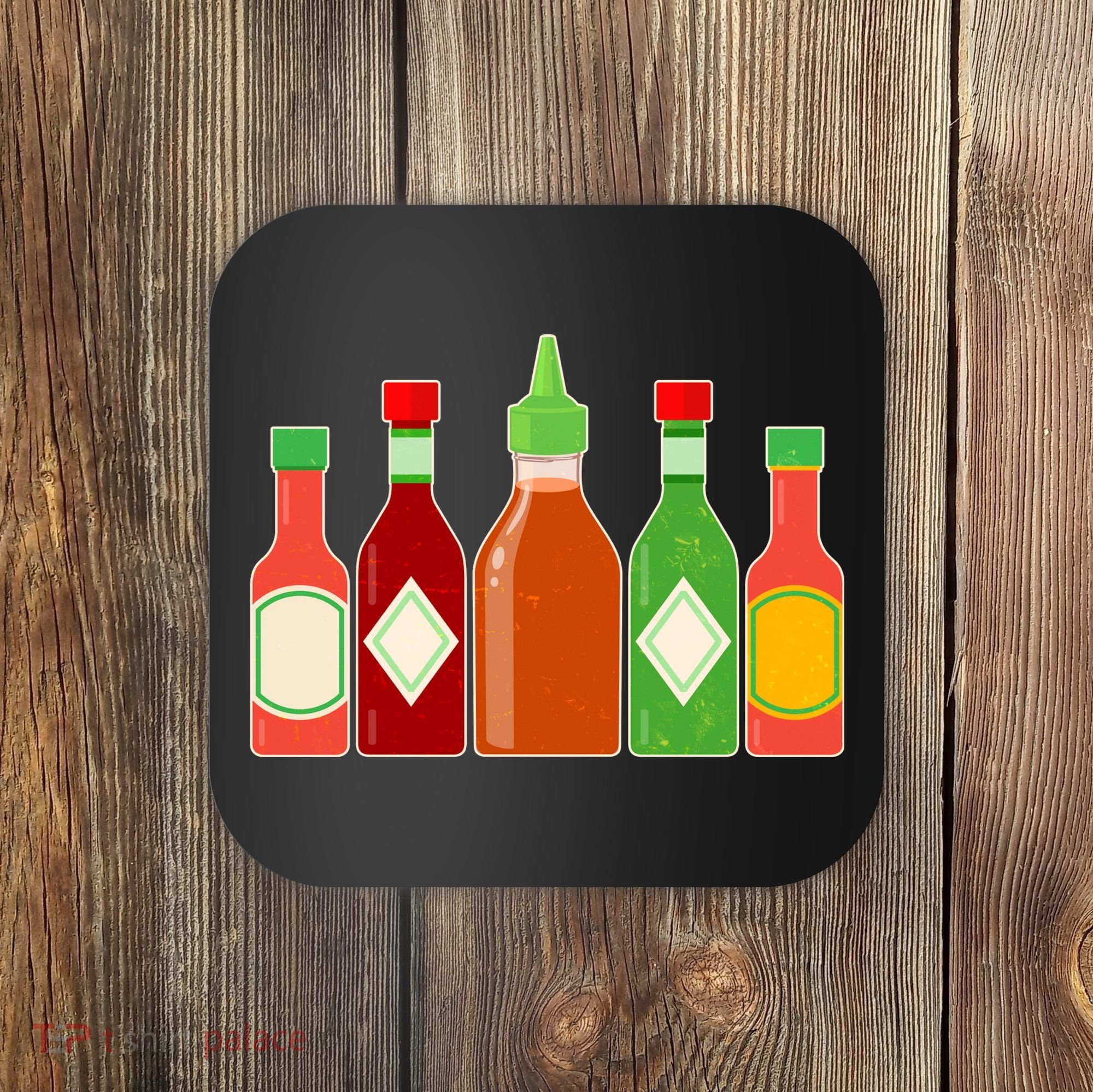 Hot Sauce Bottle Collection Coaster