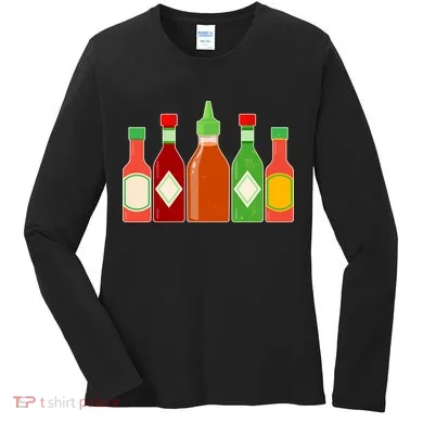 Hot Sauce Bottle Collection Women's Long Sleeve Shirt