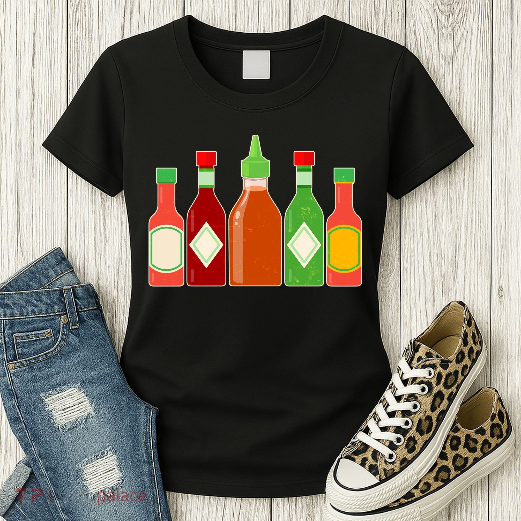 Hot Sauce Bottle Collection Women's T-Shirt
