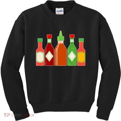 Hot Sauce Bottle Collection Kids Sweatshirt