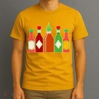 Hot Sauce Bottle Collection T-Shirt thumb 3