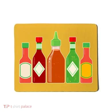 Hot Sauce Bottle Collection Mousepad