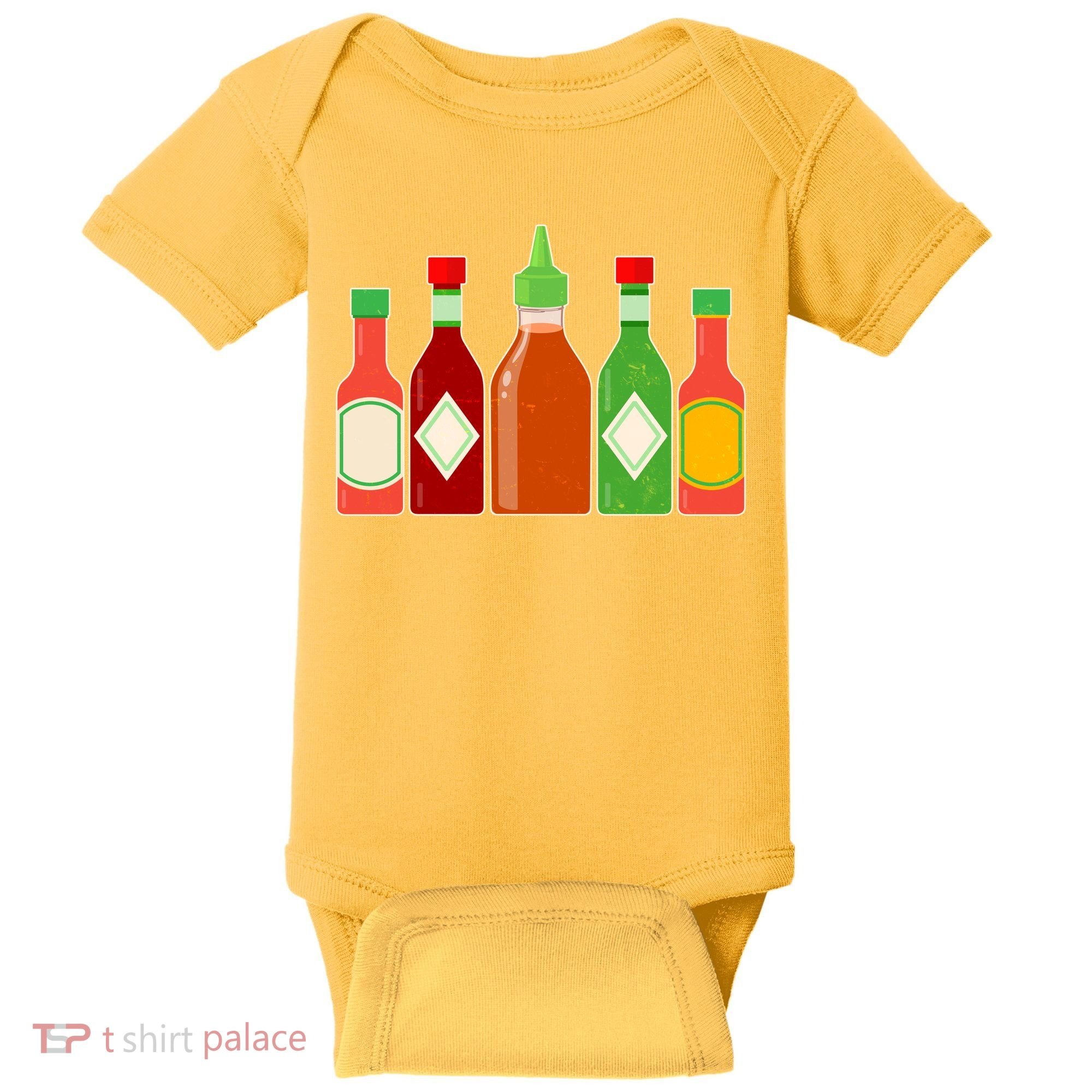 Hot Sauce Bottle Collection Baby Bodysuit