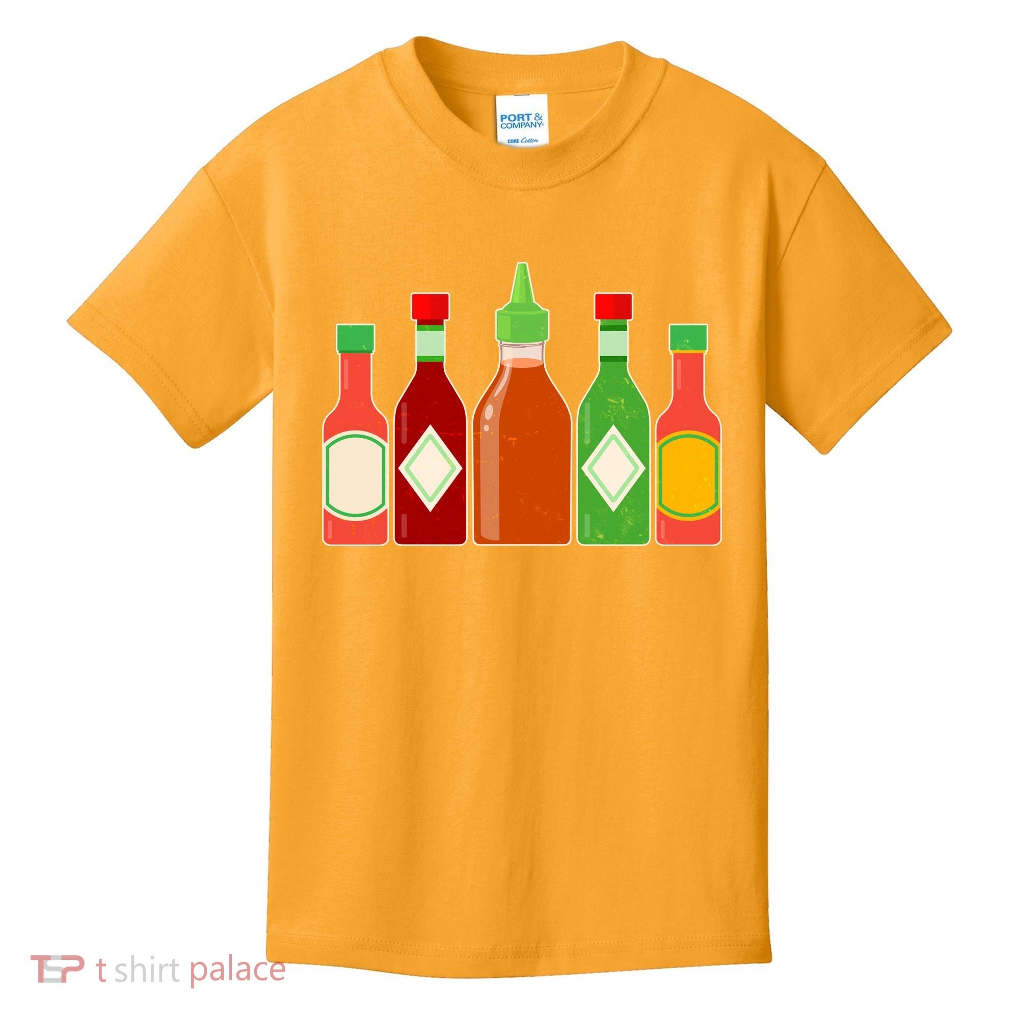 Hot Sauce Bottle Collection Kids T-Shirt