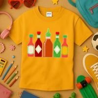 Hot Sauce Bottle Collection Kids T-Shirt thumb 3