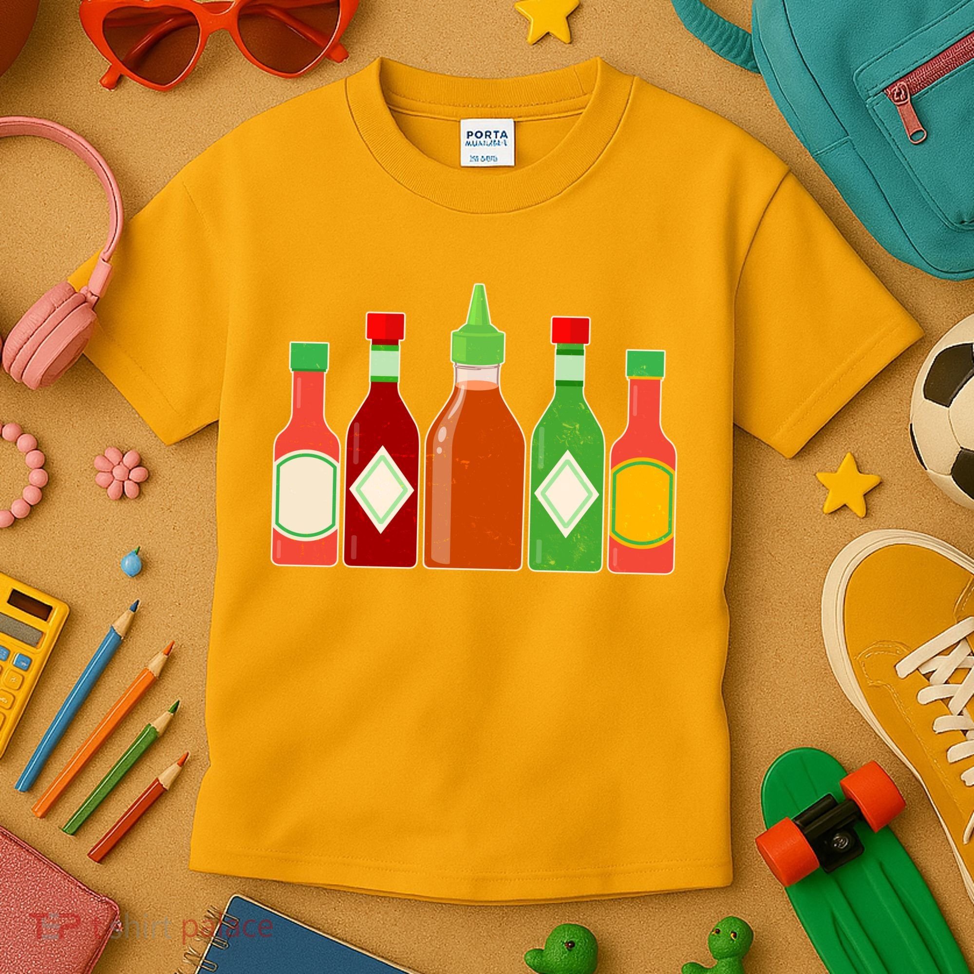 Hot Sauce Bottle Collection Kids T-Shirt