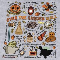 Halloween Over The Garden Wall Pumpkin Women's Racerback Cropped Tank thumb 2