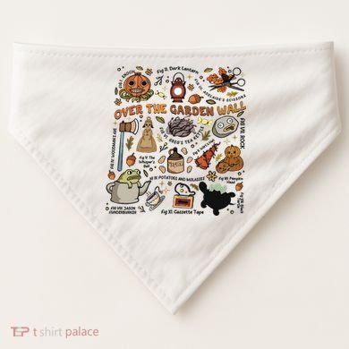 Halloween Over The Garden Wall Pumpkin USA-Made Doggie Bandana