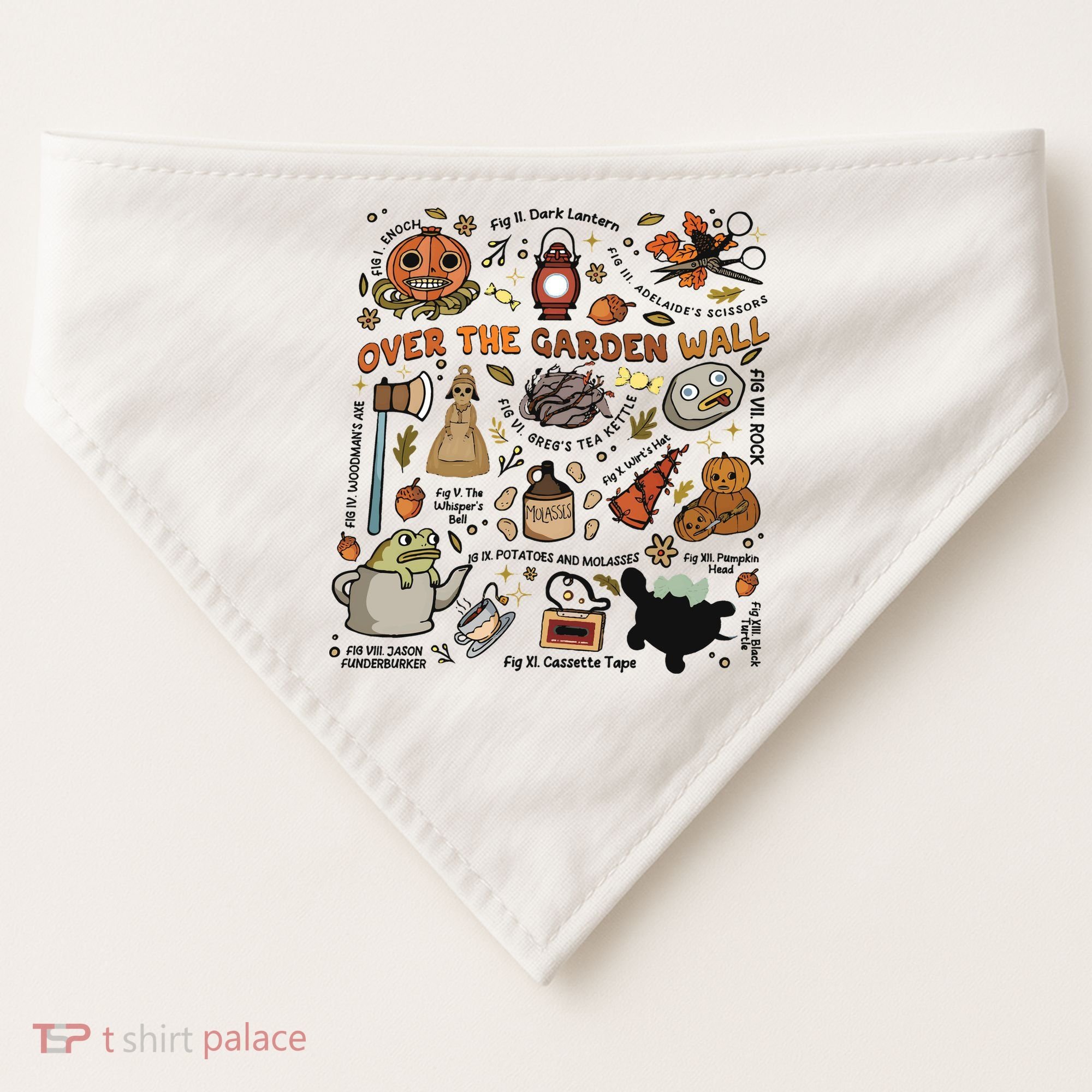Halloween Over The Garden Wall Pumpkin USA-Made Doggie Bandana