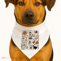 Halloween Over The Garden Wall Pumpkin USA-Made Doggie Bandana thumb 1