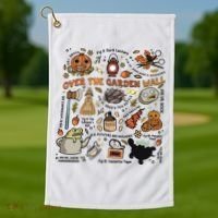 Halloween Over The Garden Wall Pumpkin Golf Towel thumb 1