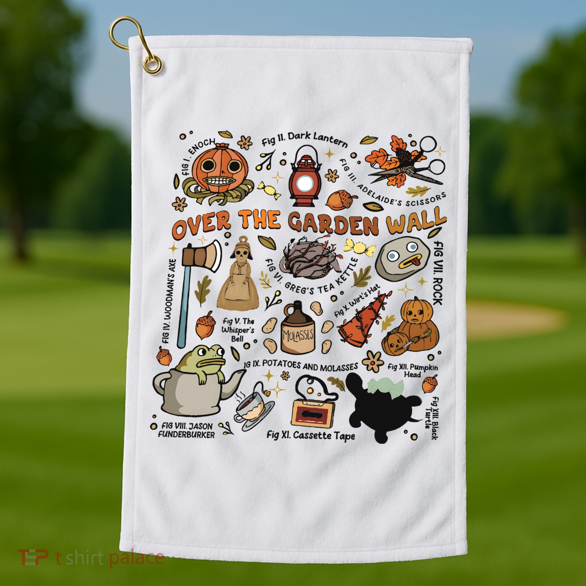 Halloween Over The Garden Wall Pumpkin Golf Towel