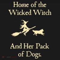 Home Of The Wicked Witch And Her Pack Of Dog Funny Halloween. T-Shirt thumb 7
