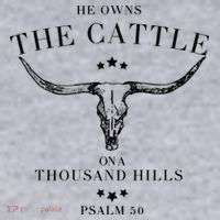 He Owns The Cattle On A Thousand Hills Women's Sweatshirt thumb 2