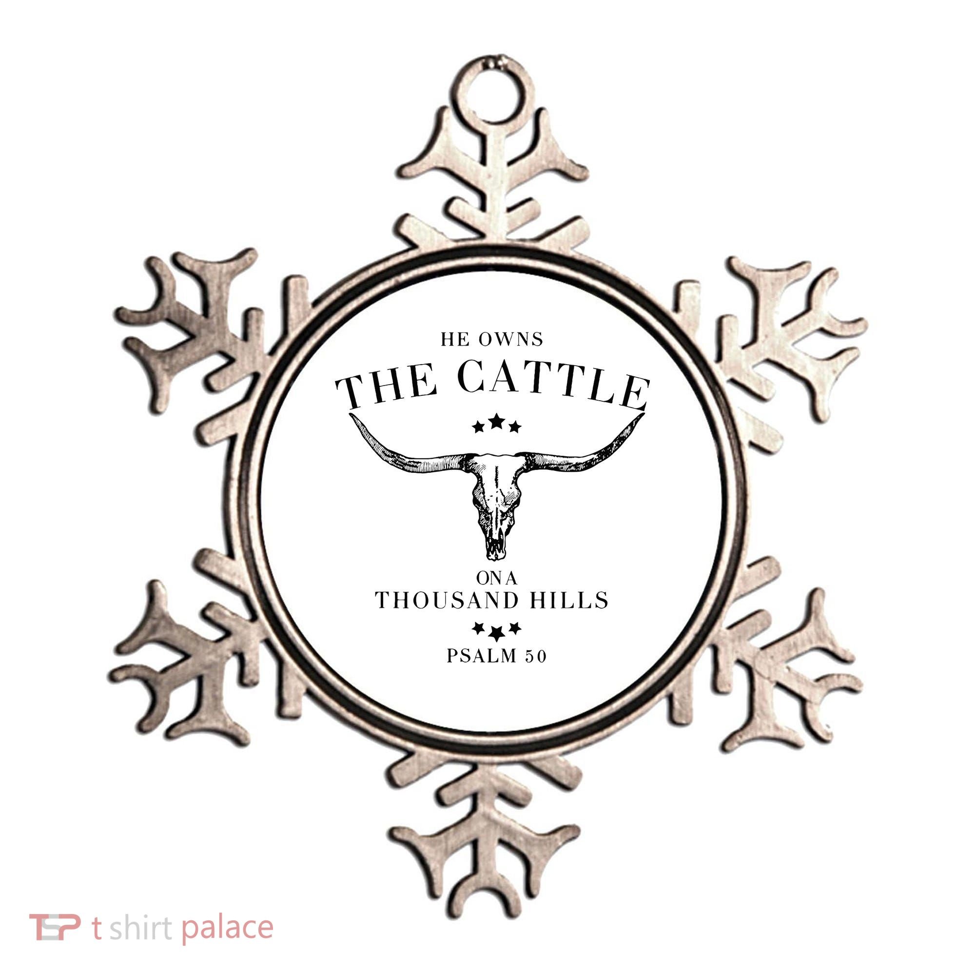 He Owns The Cattle On A Thousand Hills Ornament