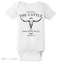 He Owns The Cattle On A Thousand Hills Baby Bodysuit thumb 0