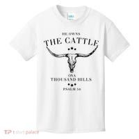He Owns The Cattle On A Thousand Hills Kids T-Shirt thumb 0