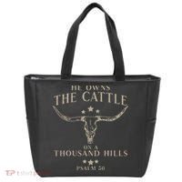 He Owns The Cattle On A Thousand Hills Psalm 50 Tote Bag thumb 0