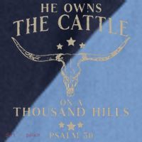 He Owns The Cattle On A Thousand Hills Psalm 50 Raglan Baseball Sleeve Shirt thumb 2