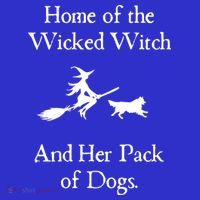 Home Of The Wicked Witch And Her Pack Of Dog Funny Halloween T-Shirt thumb 7