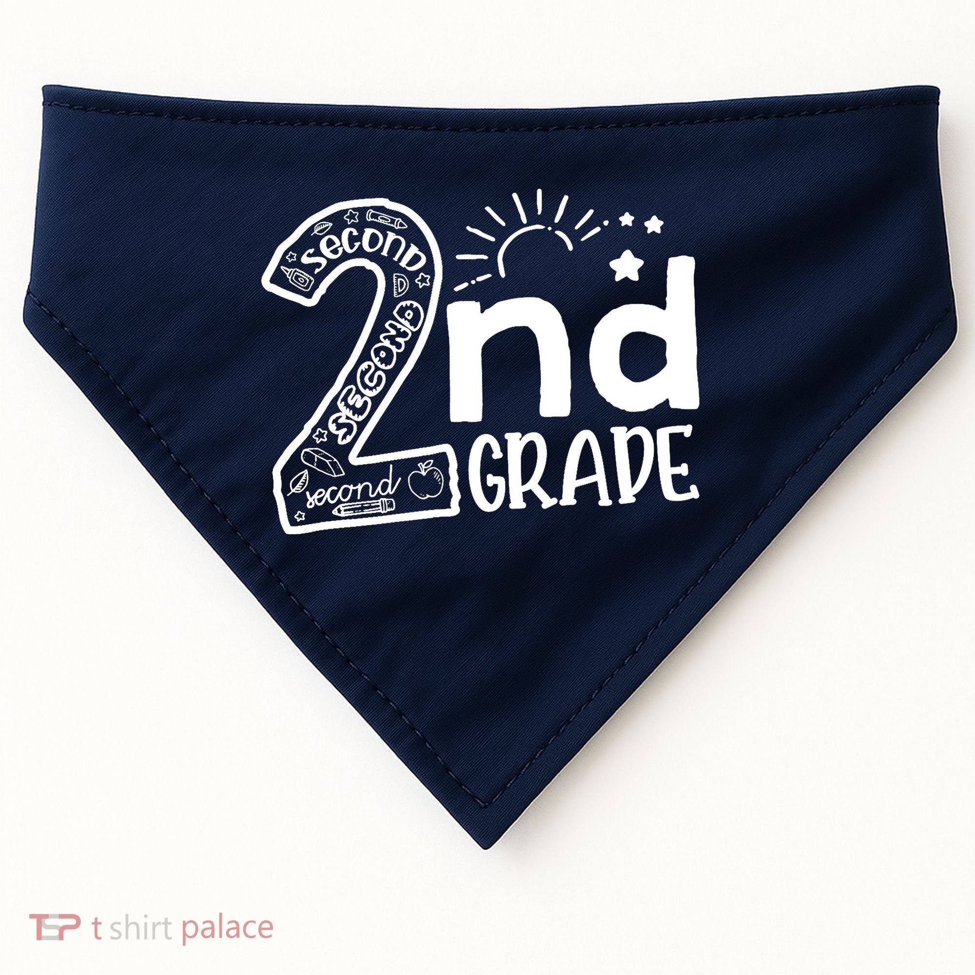 Hello On To 2nd Grade Teachers Boy and Team Secound Grade USA-Made Doggie Bandana