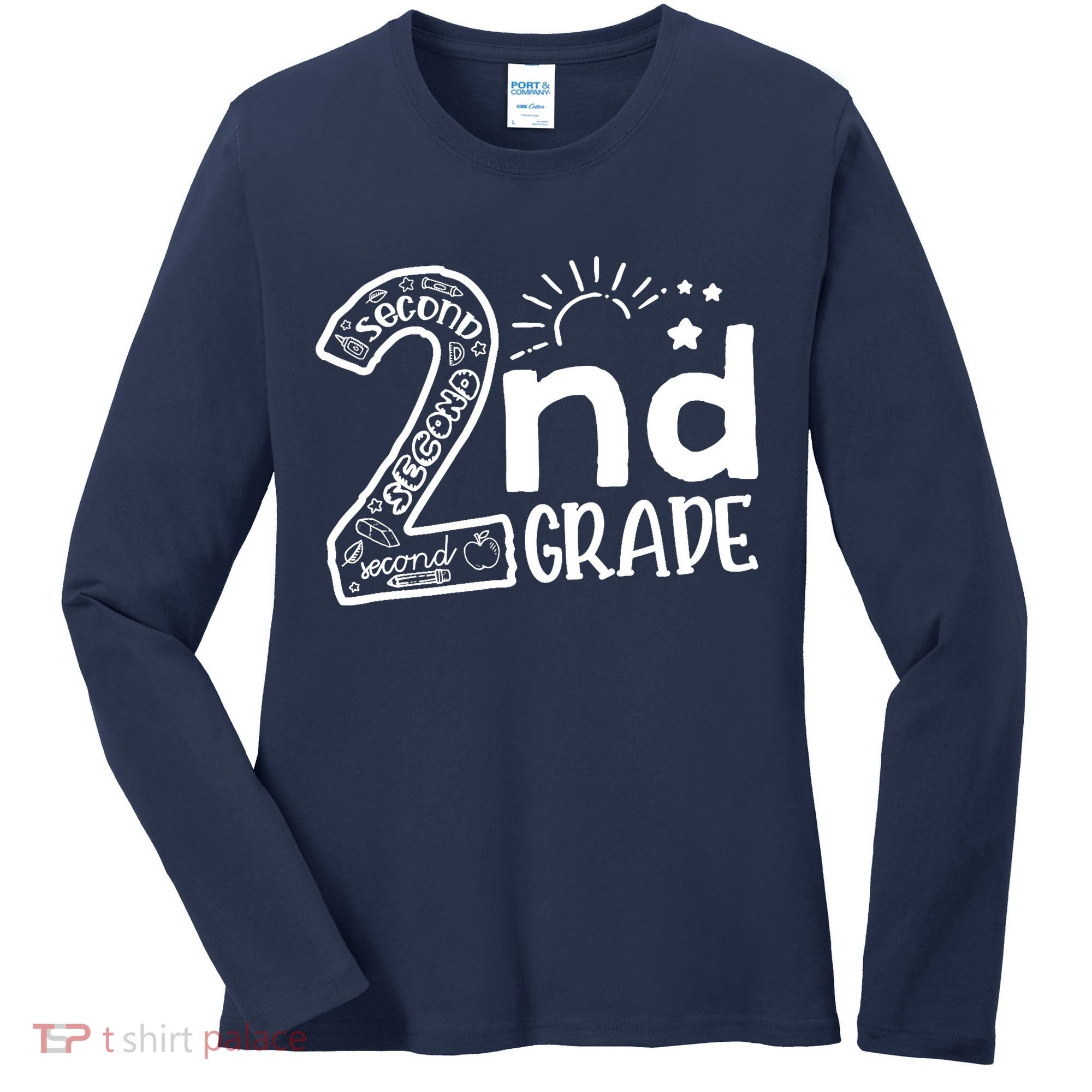 Hello On To 2nd Grade Teachers Boy and Team Secound Grade Women's Long Sleeve Shirt