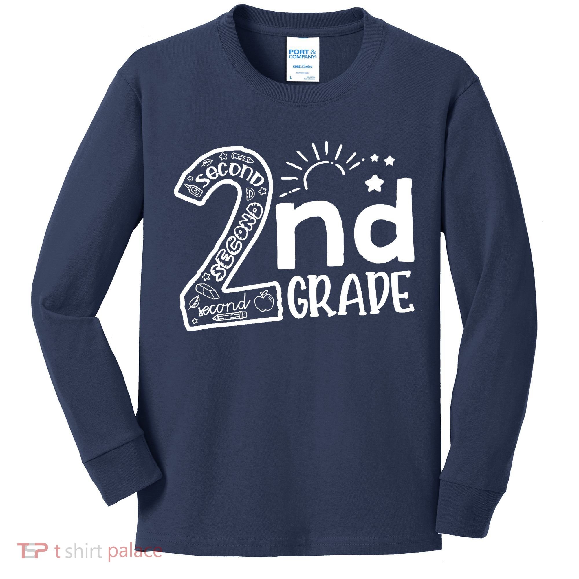 Hello On To 2nd Grade Teachers Boy and Team Secound Grade Kids Long Sleeve Shirt