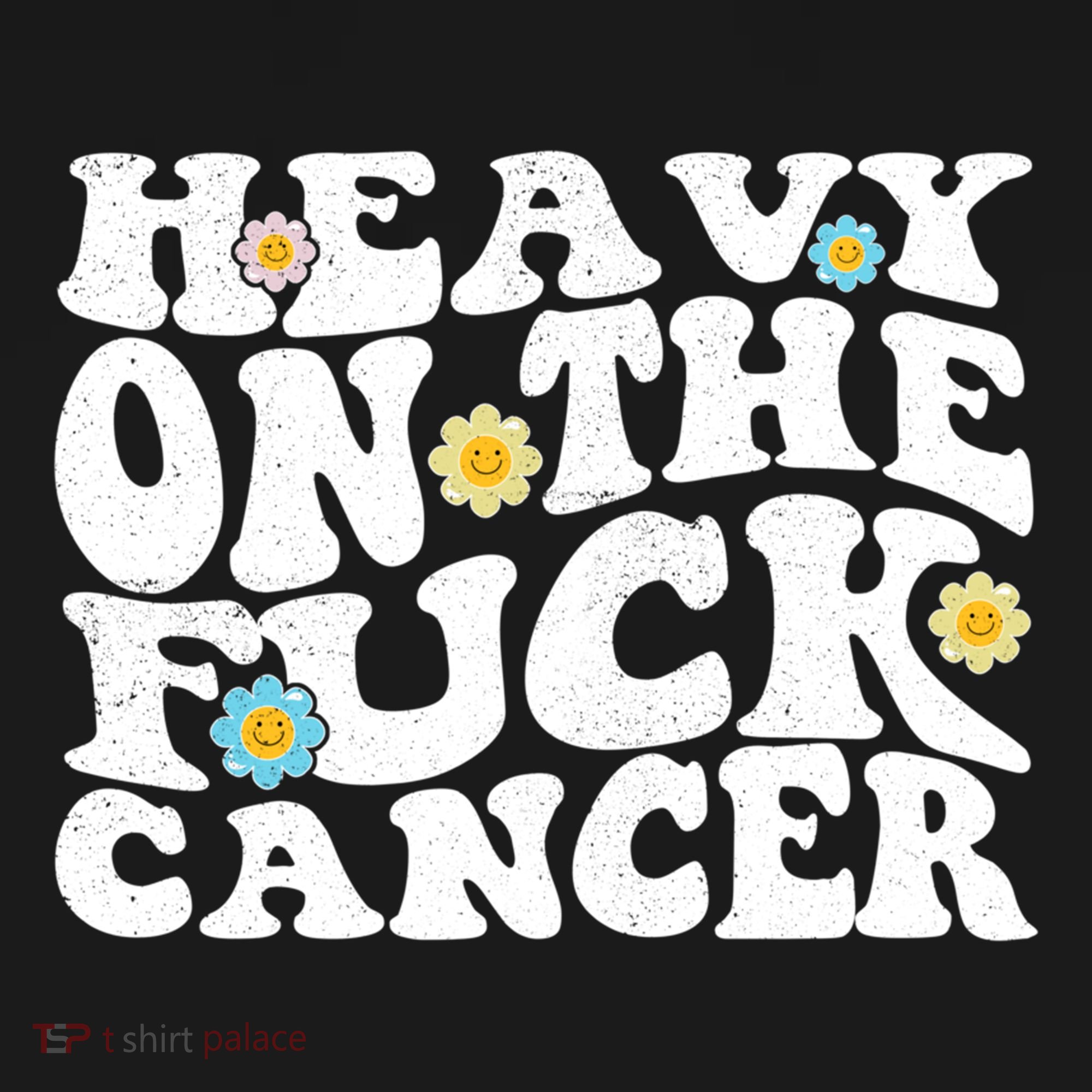 Heavy On The Fuck Cancer Groovy Struckout Cancer Awareness Gift Backpack
