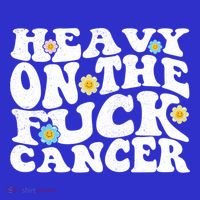Heavy On The Fuck Cancer Groovy Struckout Cancer Awareness Gift Tote Bag thumb 4
