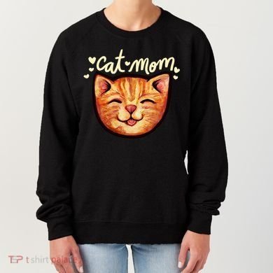 Happy Orange Tabby Cat Mom Gift Women's Sweatshirt